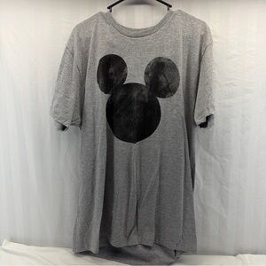 Disney Gray T-Shirt with Black Mickey Mouse Design